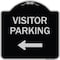 Signmission Designer Series-Visitor Parking Left, Black & Silver Heavy-Gauge Aluminum, 18" x 18", BS-1818-9743 A-DES-BS-1818-9743 - alternate 1